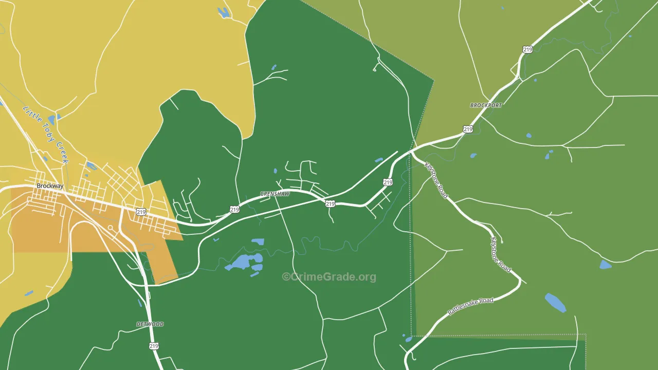 Crenshaw, PA Map of Murder Rates