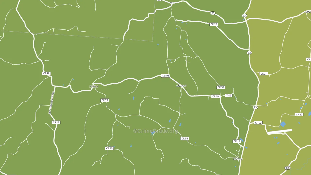 Creola, OH Map of Murder Rates