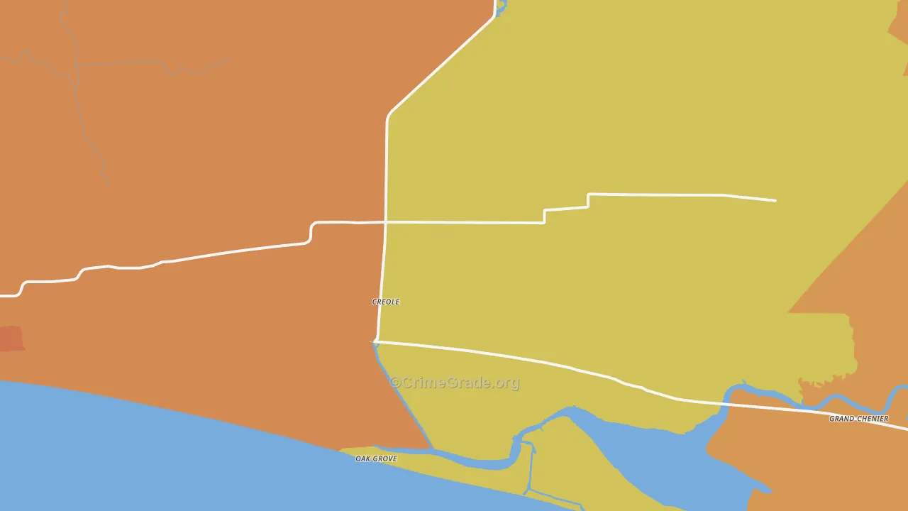Creole, LA Map of Murder Rates