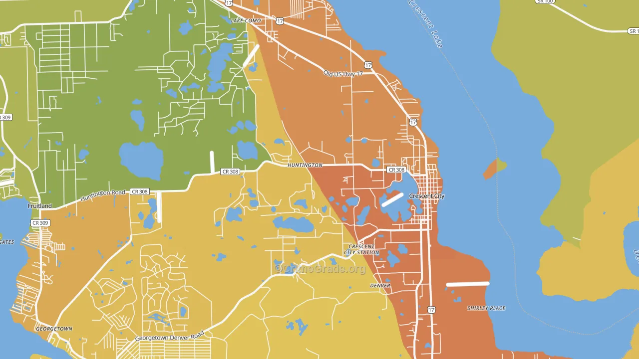 Crescent City, FL Map of Murder Rates