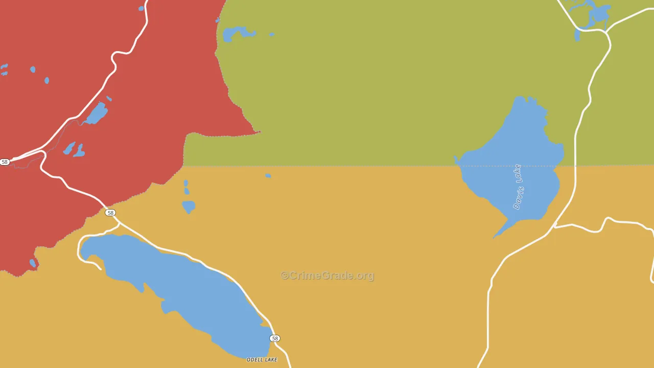 Crescent Lake Junction, OR Map of Murder Rates