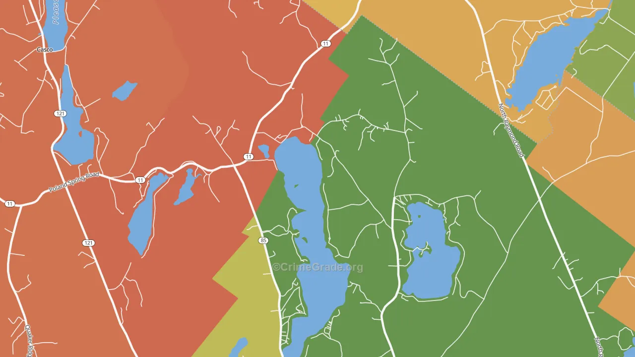 Crescent Lake, ME Map of Murder Rates