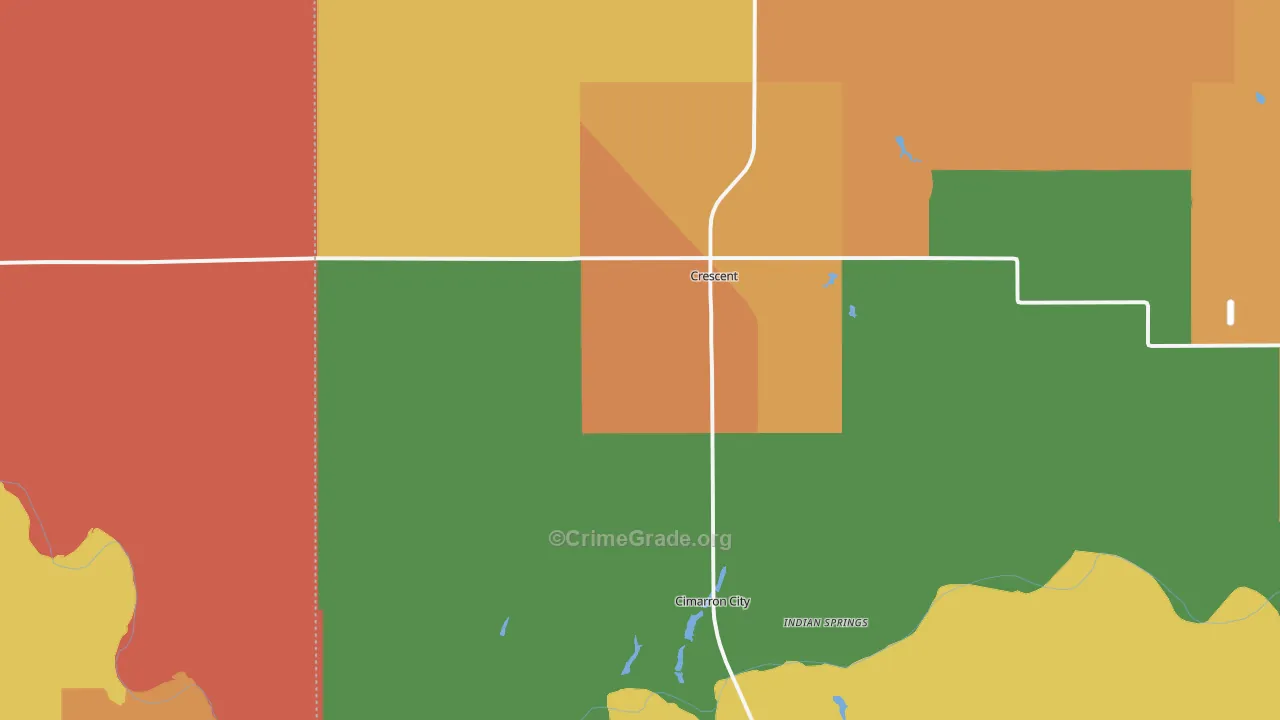 Crescent, OK Map of Murder Rates