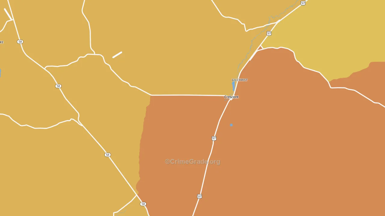 Crescent, OR Map of Murder Rates