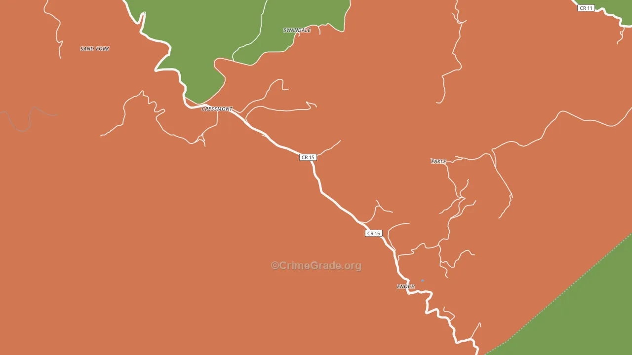 Cressmont, WV Map of Murder Rates