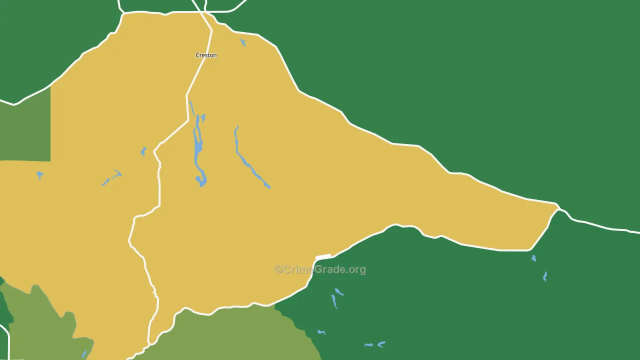 Creston, CA Map of Murder Rates