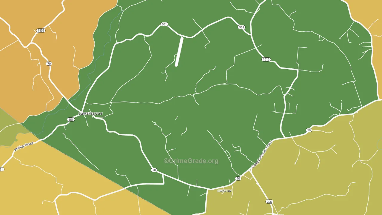 Creston, KY Map of Murder Rates