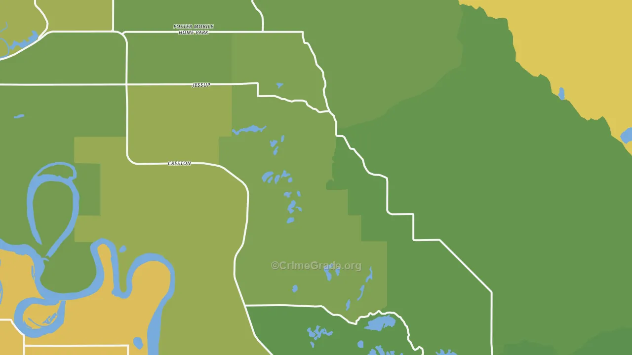 Creston, MT Map of Murder Rates