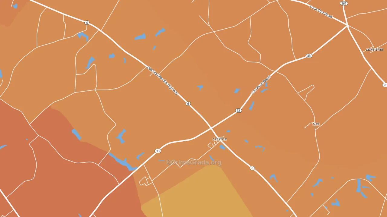 Creston, SC Map of Murder Rates