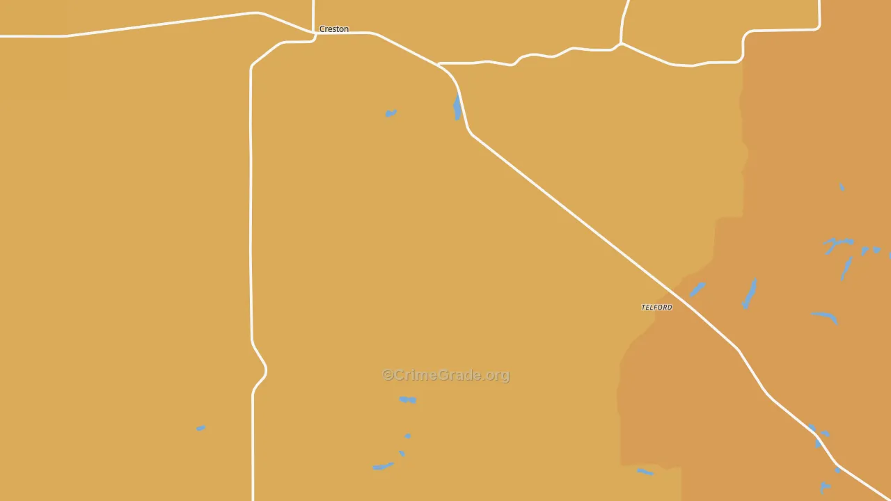 Creston, WA Map of Murder Rates