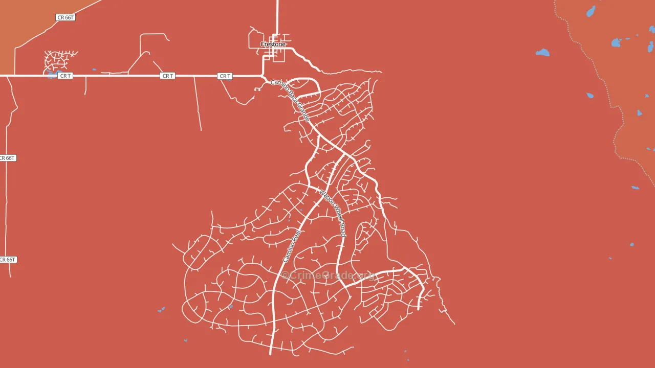 Crestone, CO Map of Murder Rates