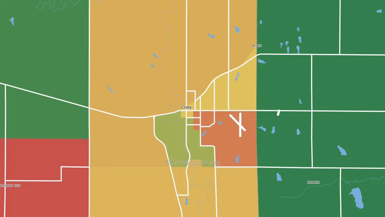 Crete, NE Map of Murder Rates