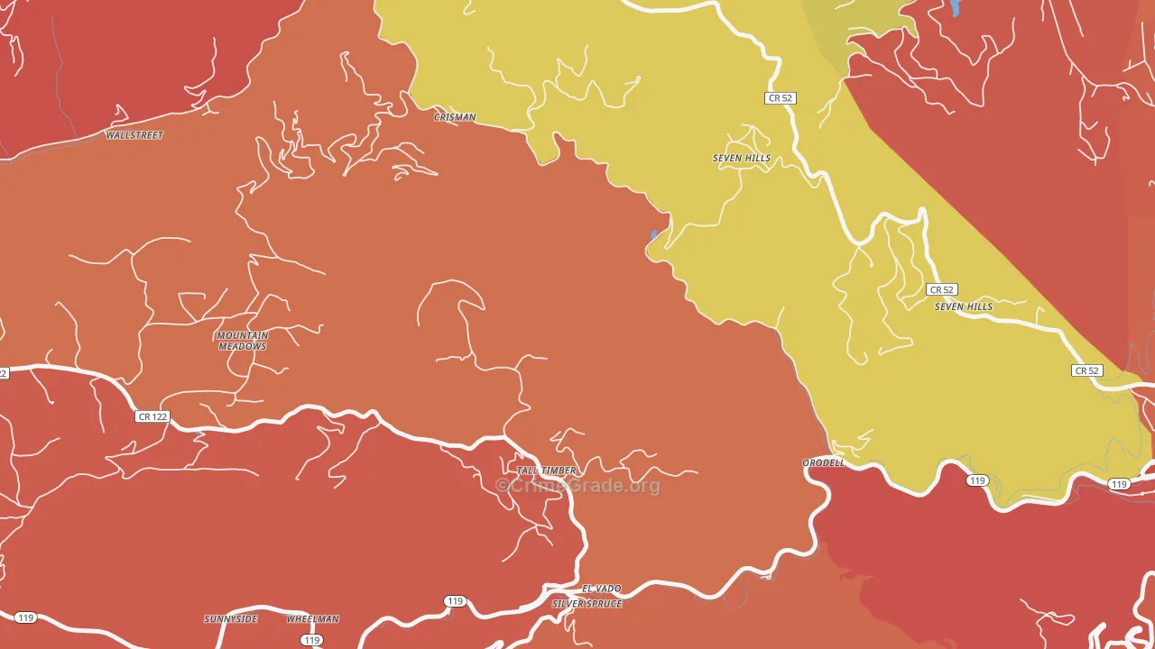 Crisman, CO Map of Murder Rates