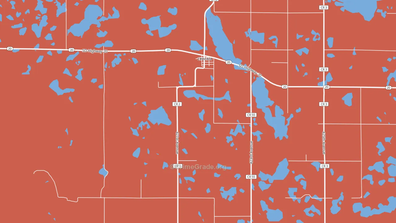 Crocker, SD Map of Murder Rates
