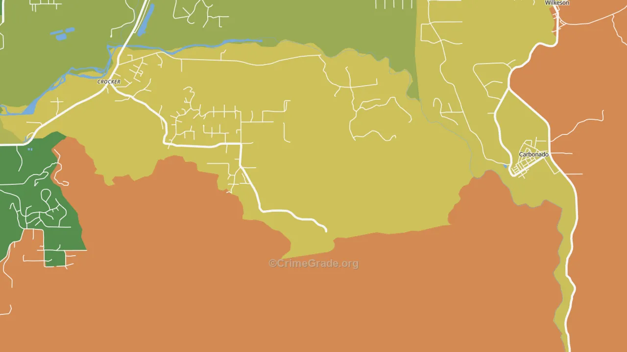 Crocker, WA Map of Murder Rates
