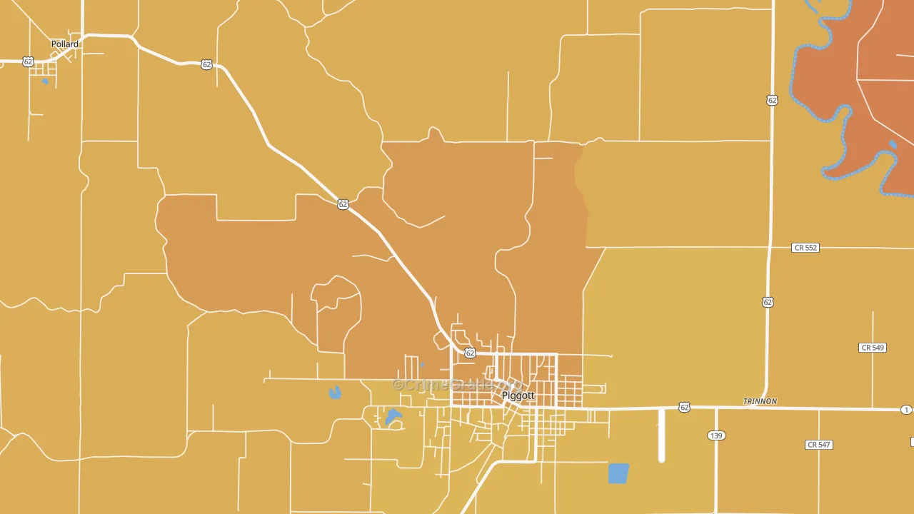 Crockett, AR Map of Murder Rates