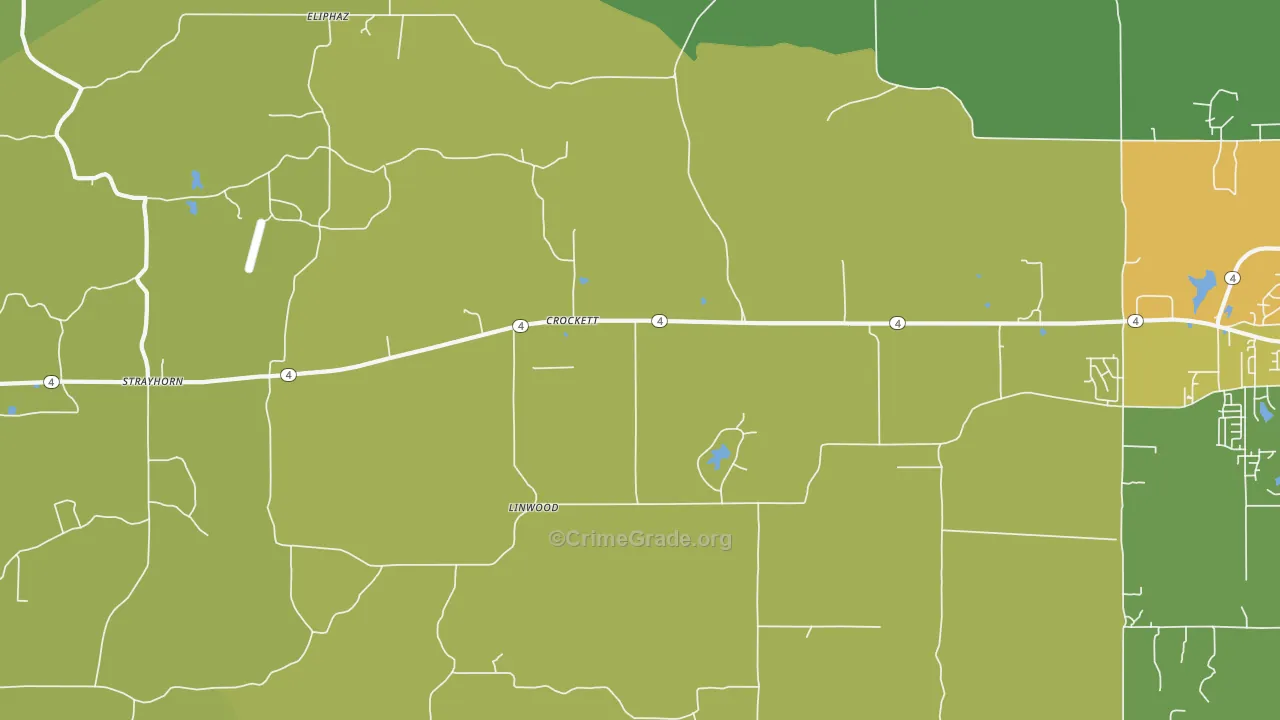 Crockett, MS Map of Murder Rates