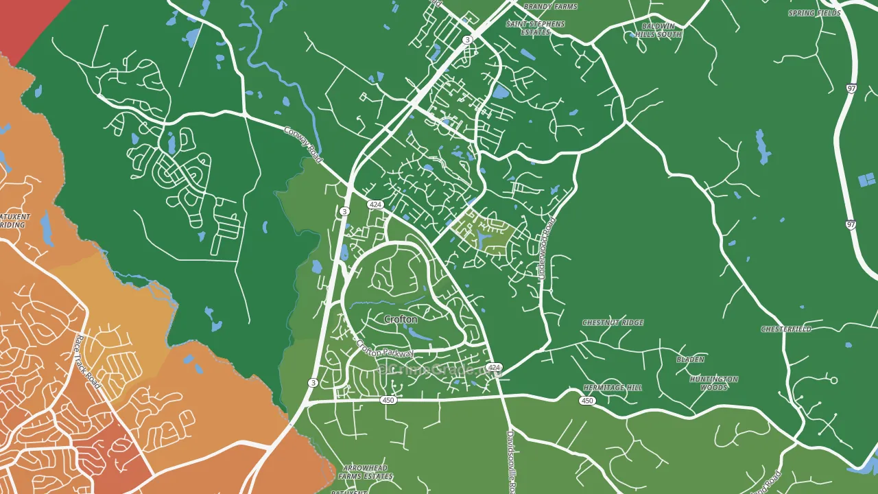 Crofton, MD Map of Murder Rates