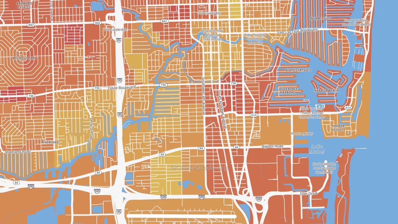 Croissant Park, Fort Lauderdale, FL Map of Murder Rates
