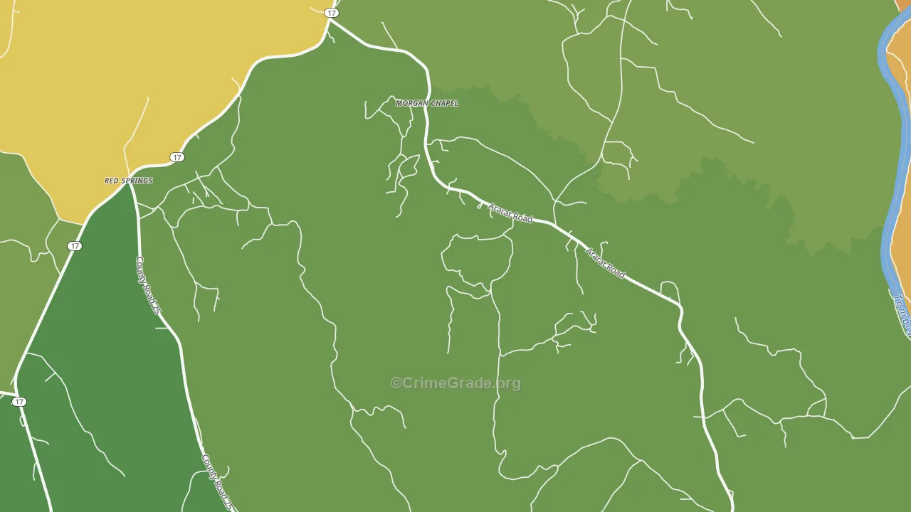 Cromwell, AL Map of Murder Rates