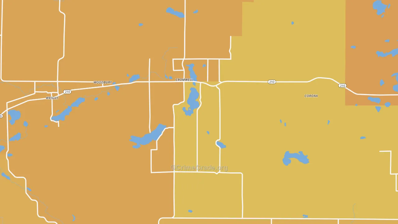 Cromwell, MN Map of Murder Rates
