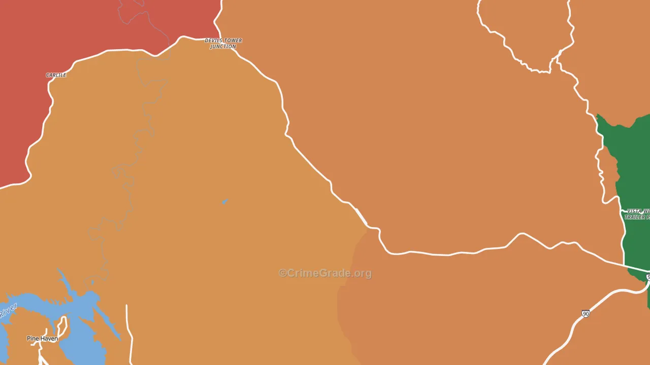 Crook County, WY Map of Murder Rates