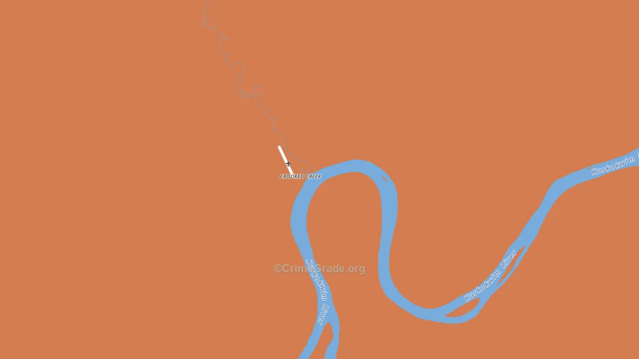Crooked Creek, AK Map of Murder Rates