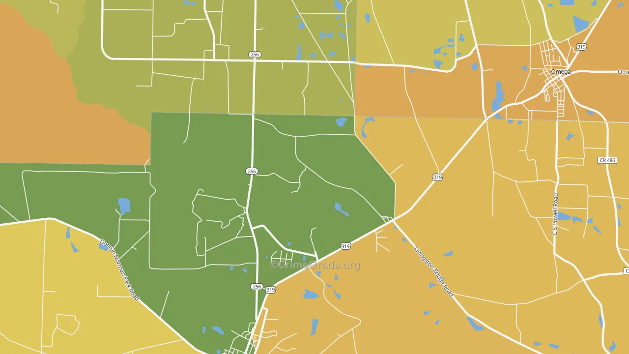 Crosland, GA Map of Murder Rates