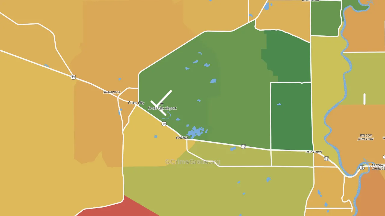 Cross City, FL Map of Murder Rates
