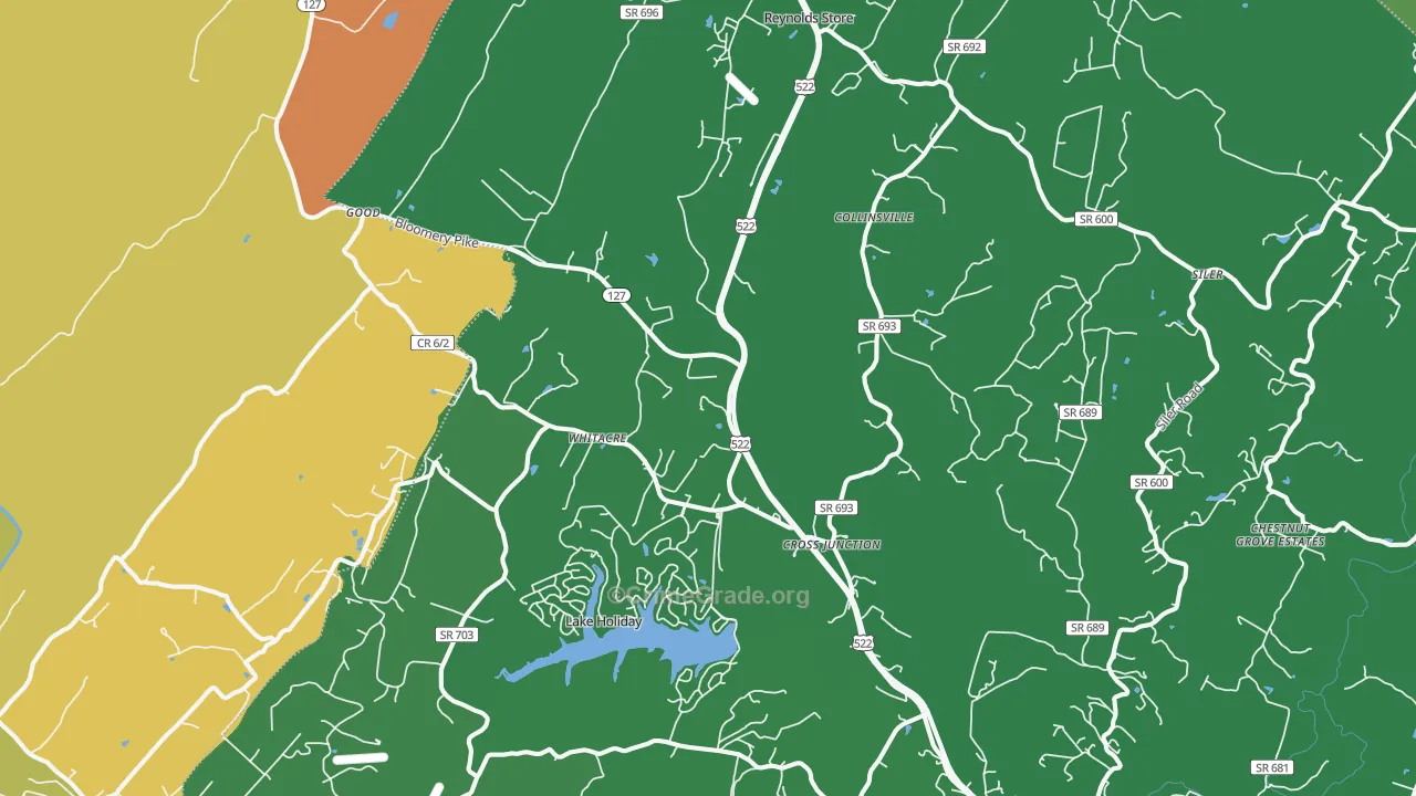 Cross Junction, VA Map of Murder Rates