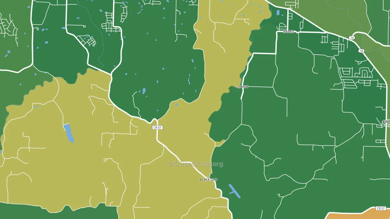 Crosses, AR Map of Murder Rates