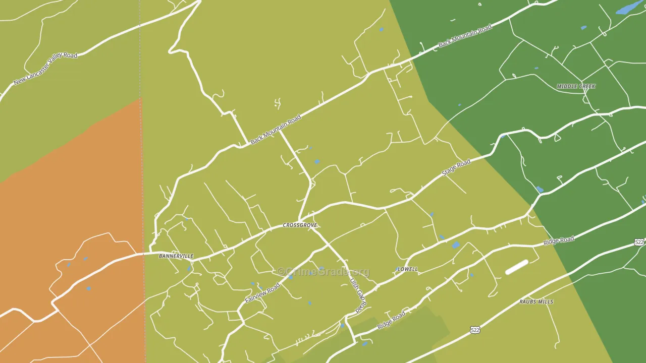 Crossgrove, PA Map of Murder Rates