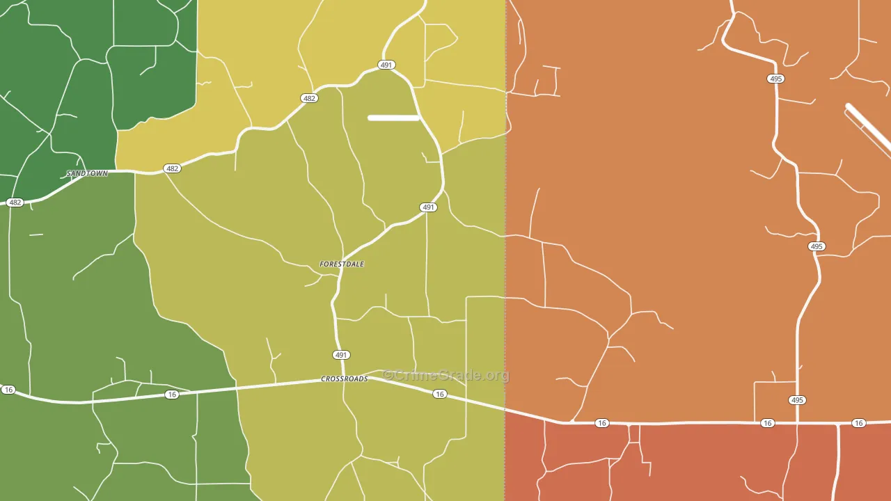 Crossroads, MS Map of Murder Rates