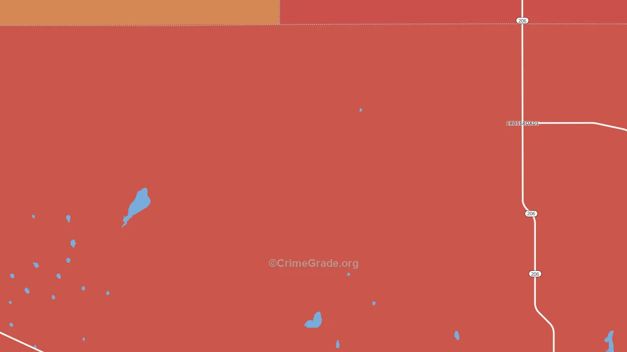 Crossroads, NM Map of Murder Rates