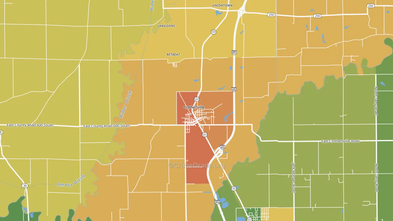 Crothersville, IN Map of Murder Rates