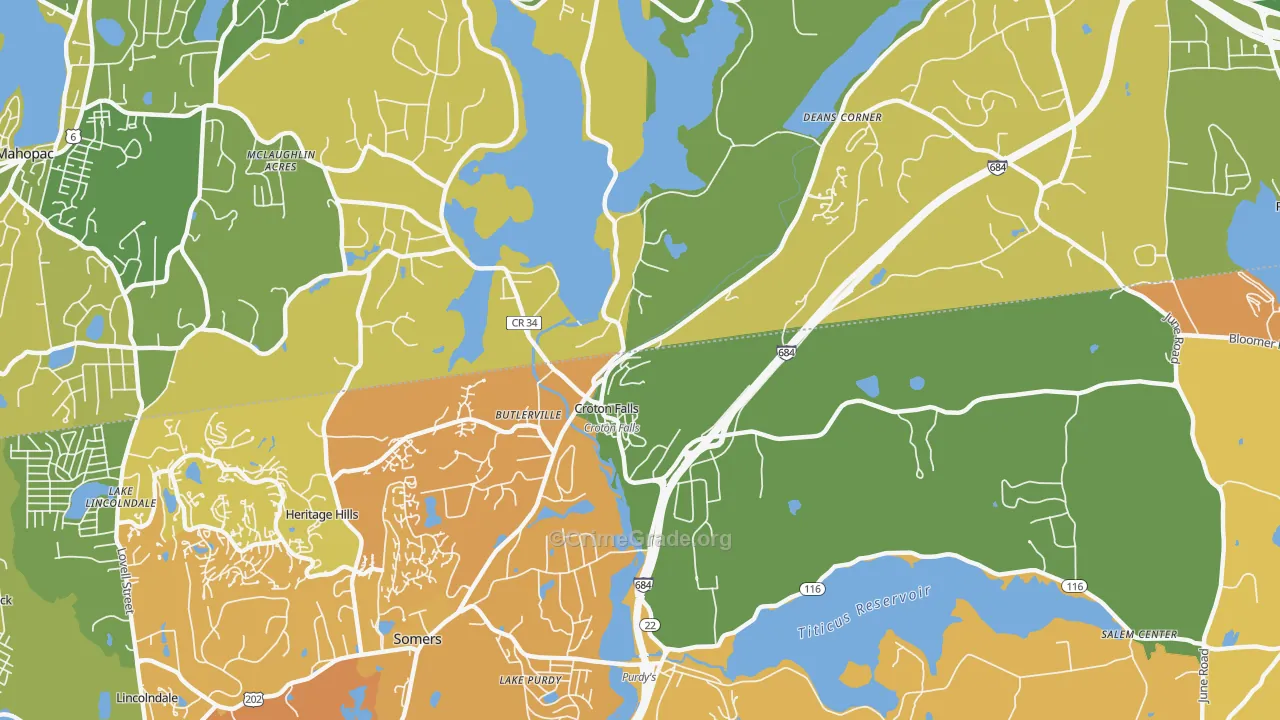 Croton Falls, NY Map of Murder Rates