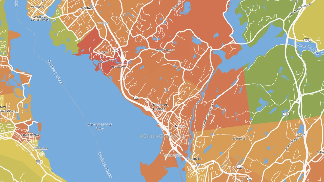 Croton On Hudson, NY Map of Murder Rates