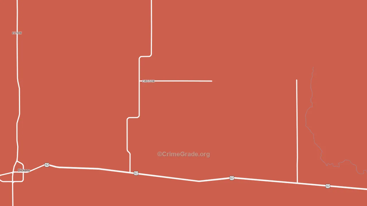 Croton, TX Map of Murder Rates