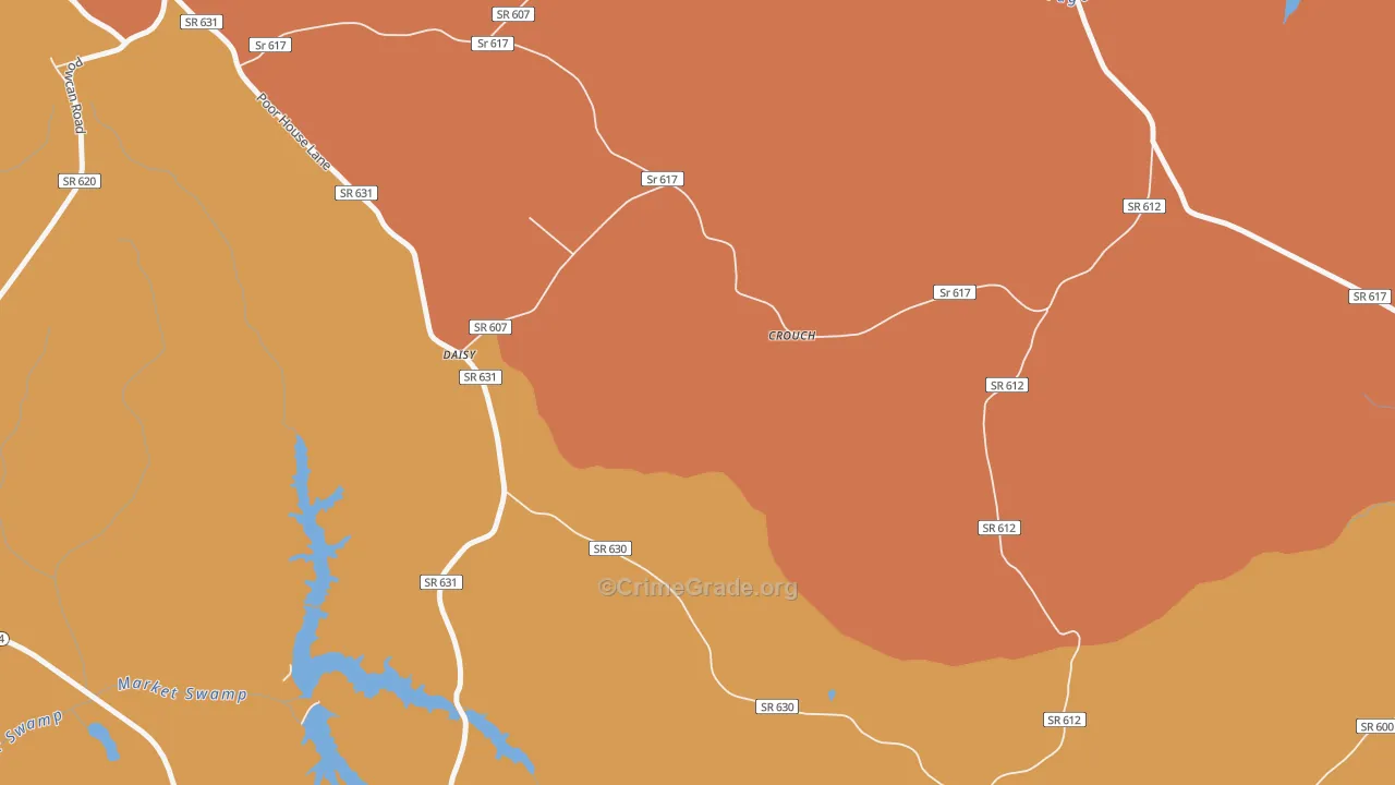 Crouch, VA Map of Murder Rates