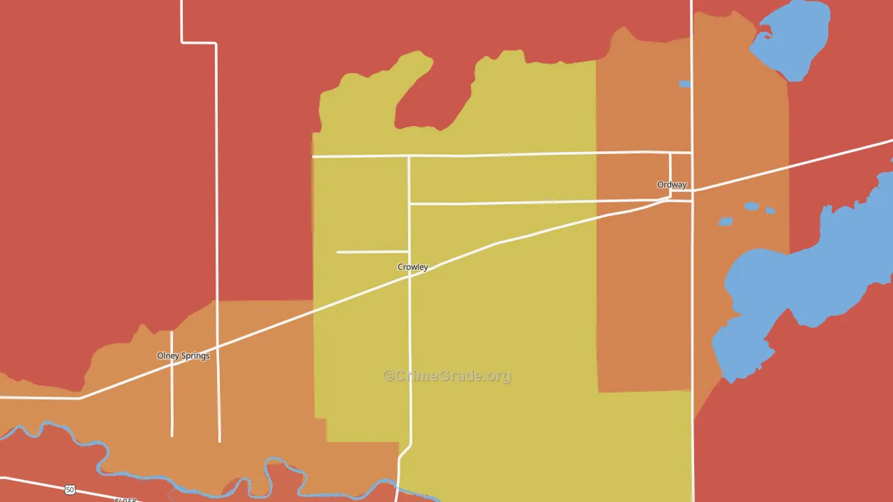 Crowley, CO Map of Murder Rates