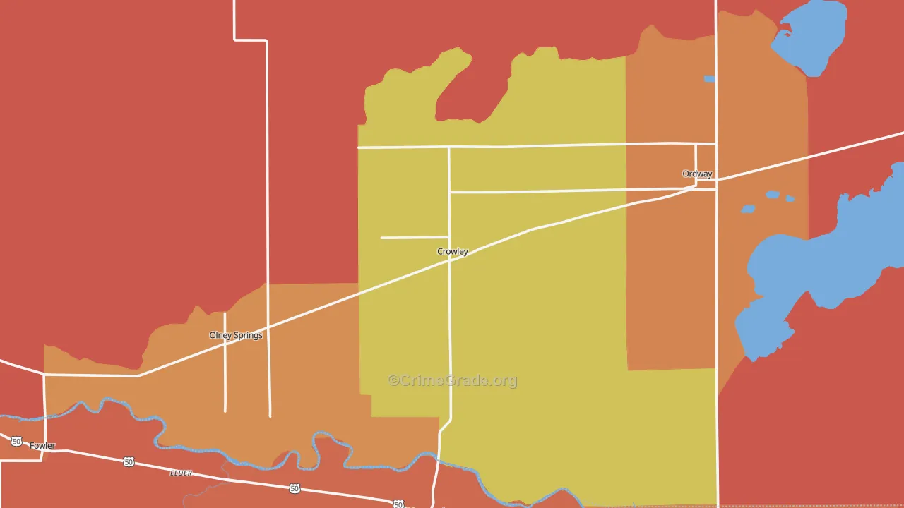 Crowley County, CO Map of Murder Rates