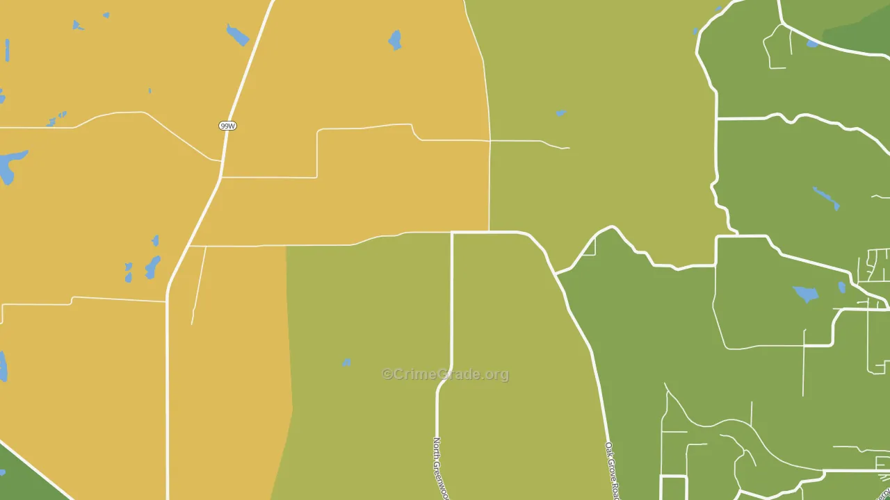 Crowley, OR Map of Murder Rates