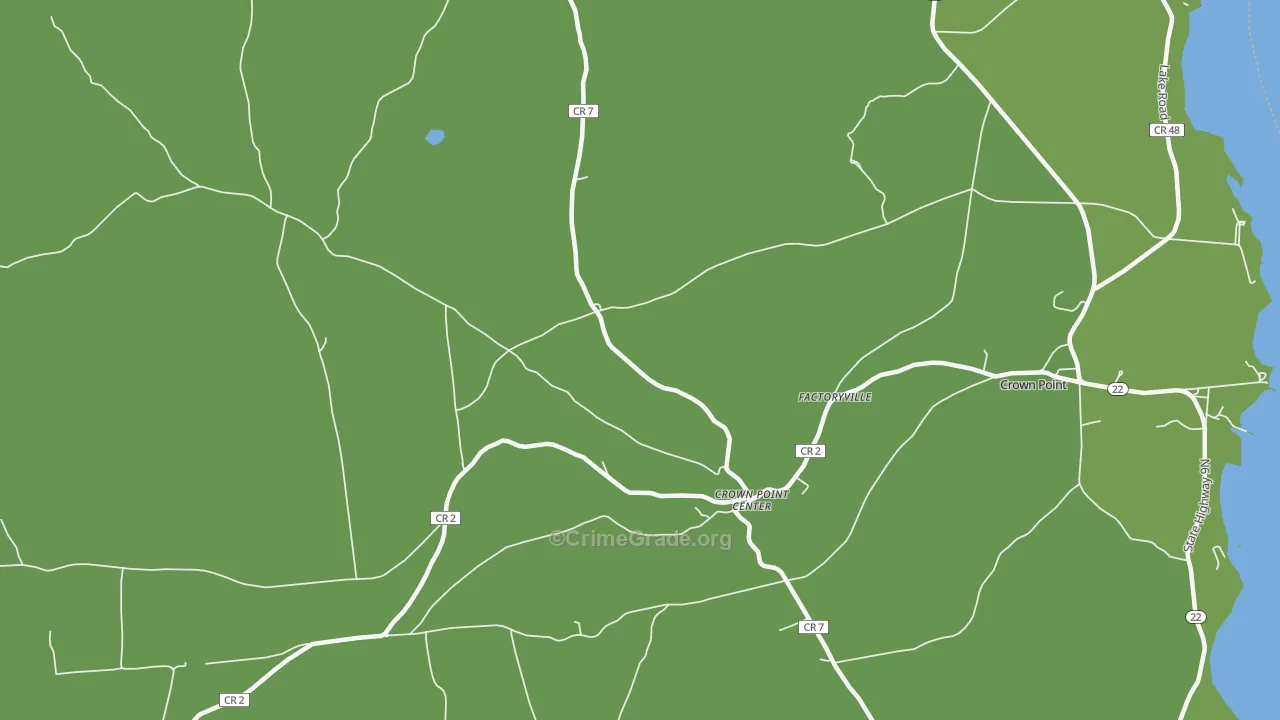 Crown Point Center, NY Map of Murder Rates