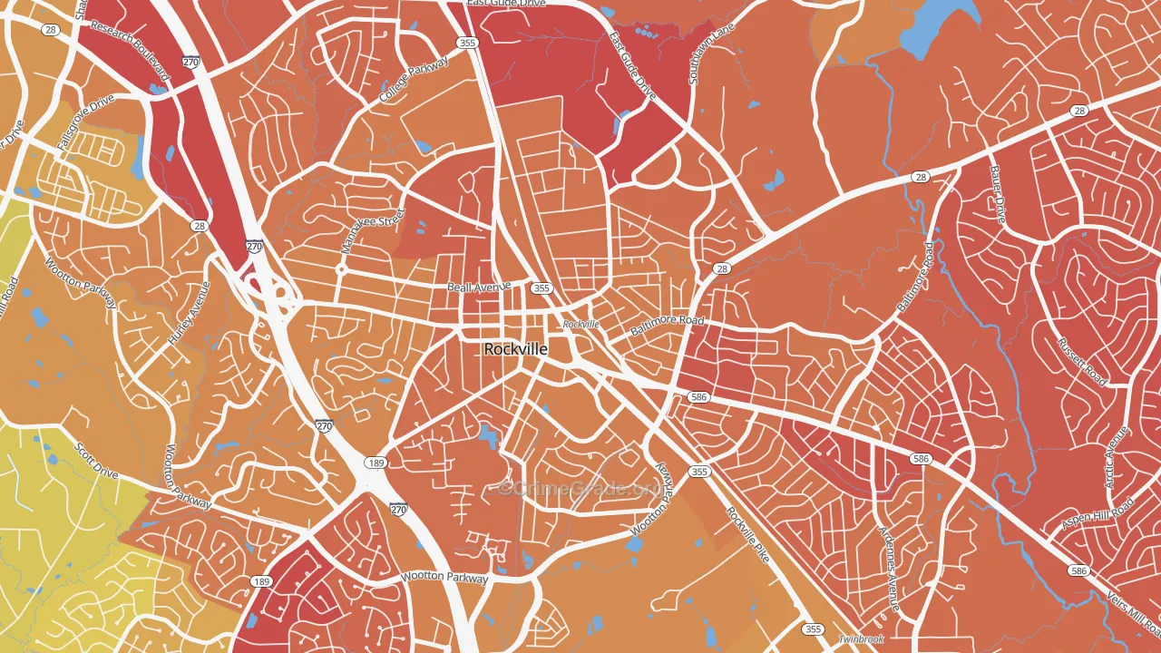 Croydon Park, Rockville, MD Map of Murder Rates