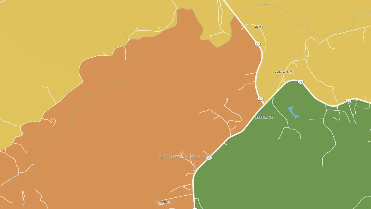 Cruise Mill, MO Map of Murder Rates
