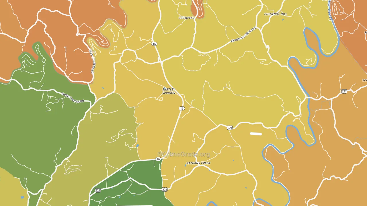 Crumpler, NC Map of Murder Rates