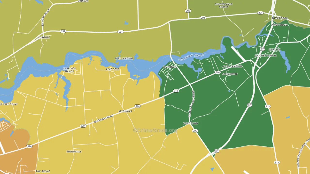 Crumpton, MD Map of Murder Rates