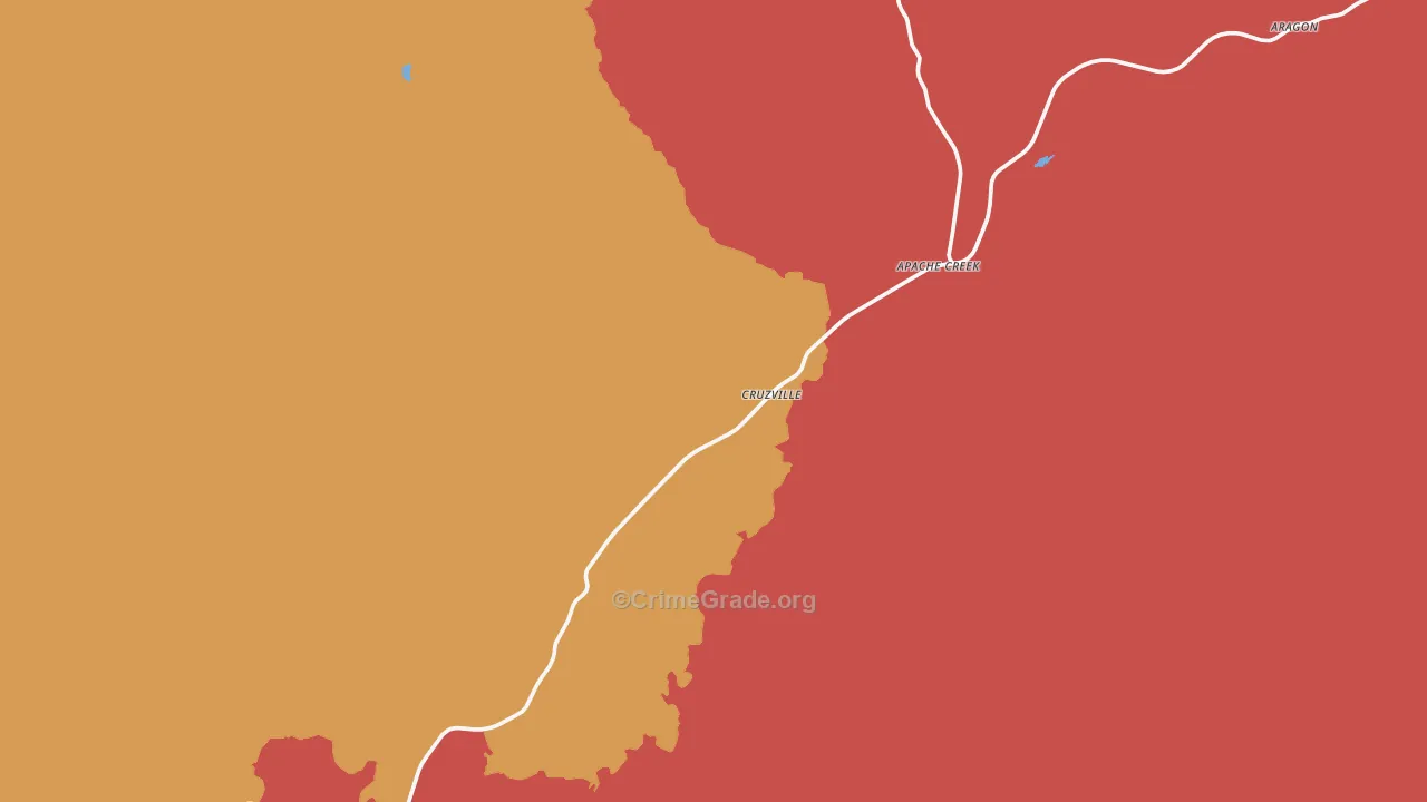 Cruzville, NM Map of Murder Rates