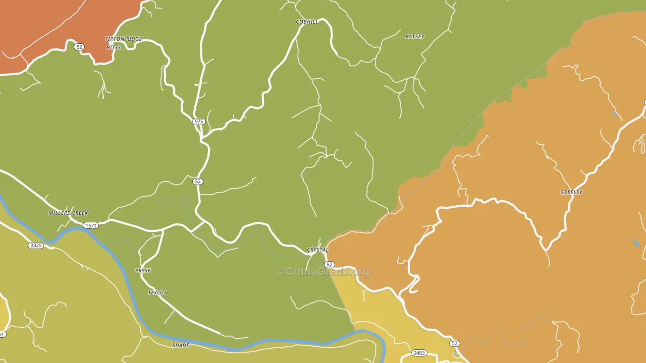 Crystal, KY Map of Murder Rates