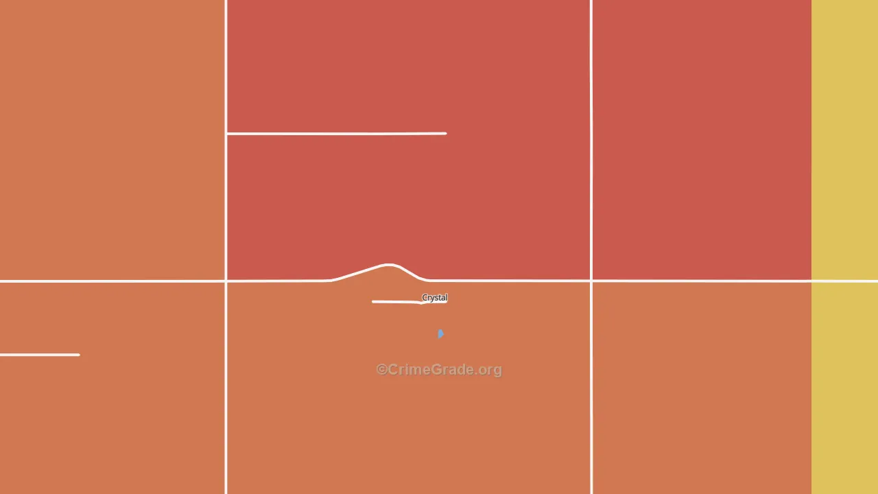 Crystal, ND Map of Murder Rates